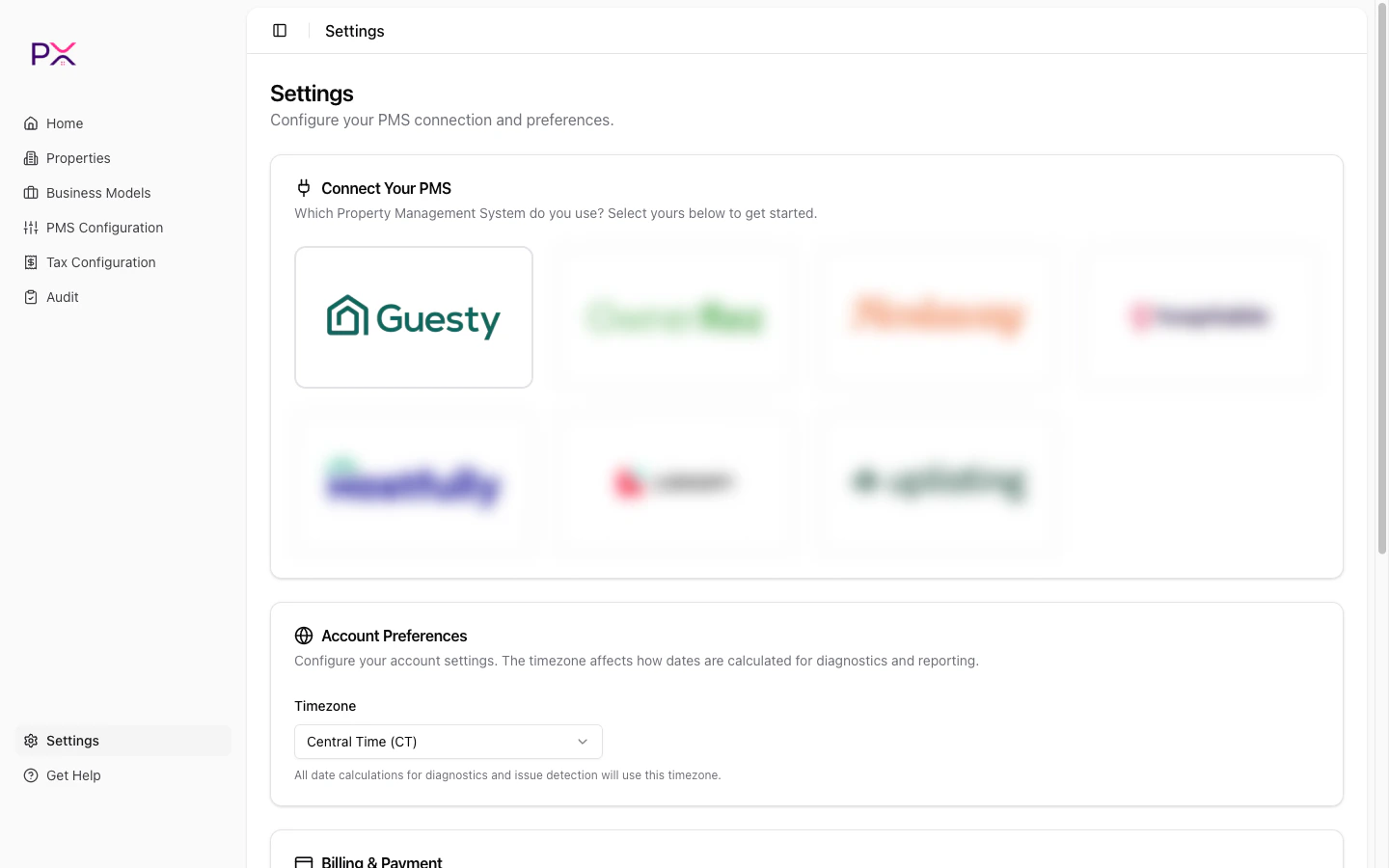 Guesty in the PMS picker