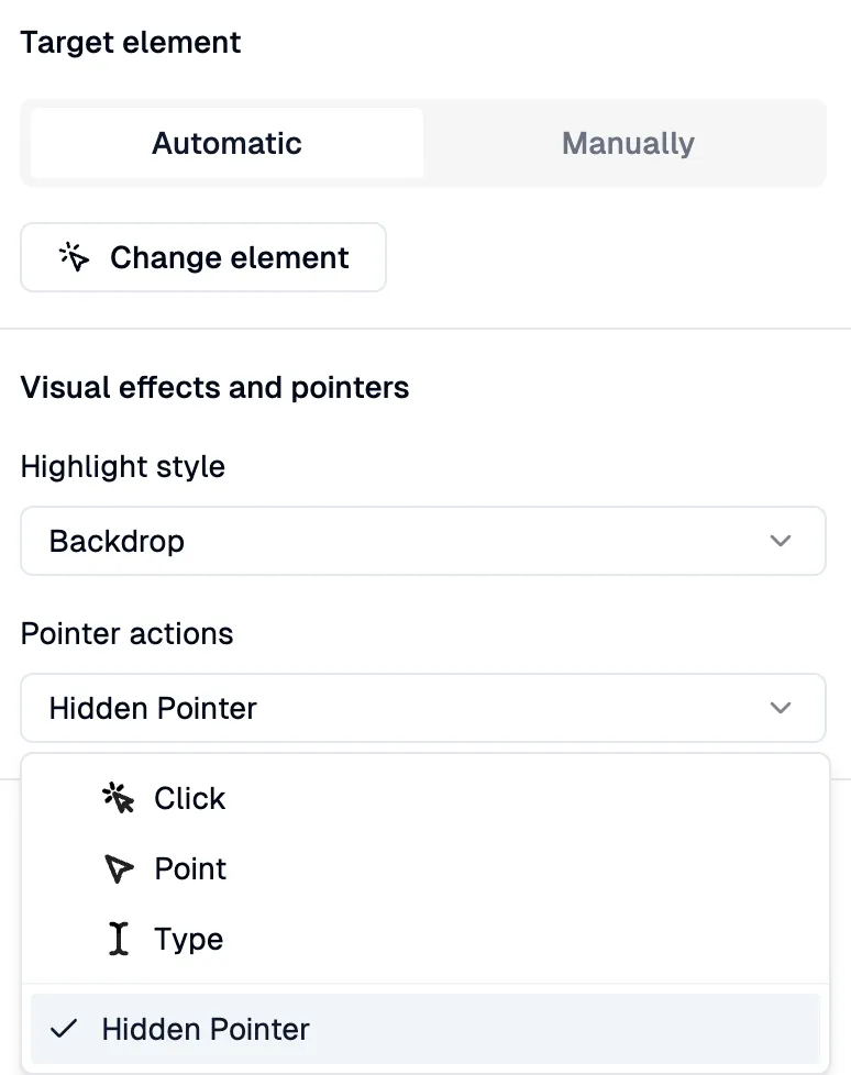 Styling Options Sidebar