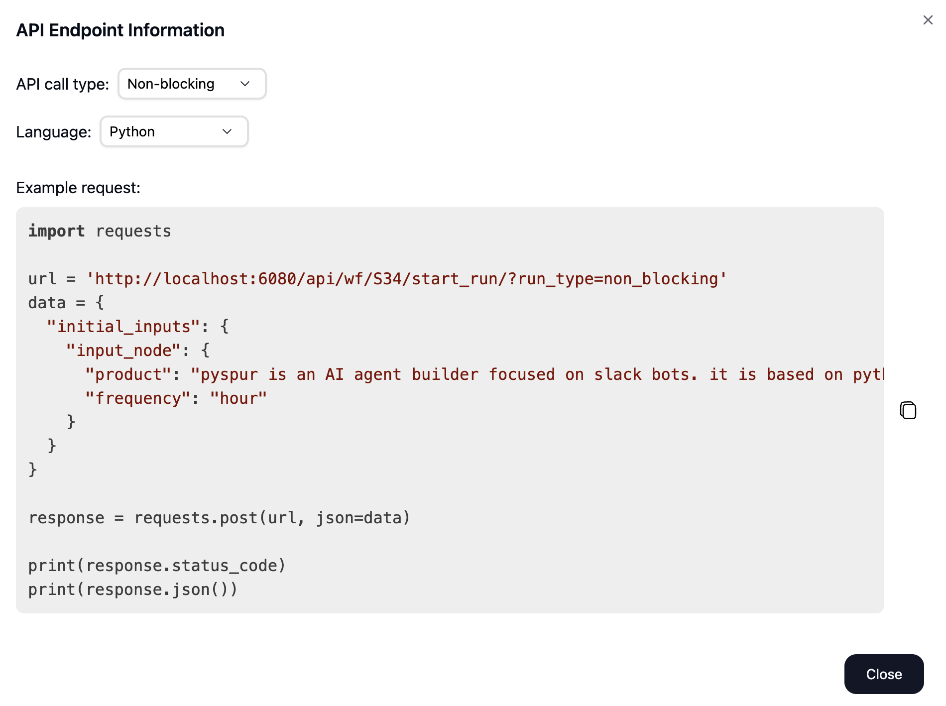 Deploy Modal Light Mode