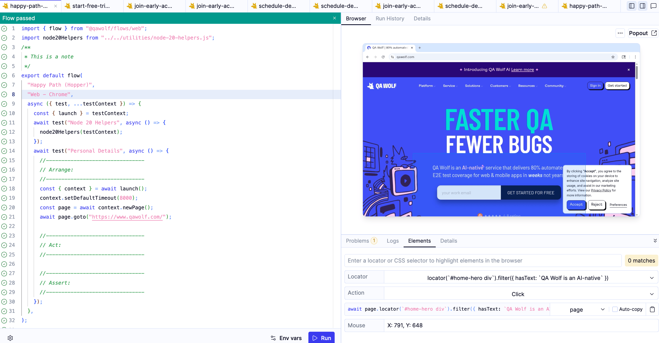 Automate Browser Element