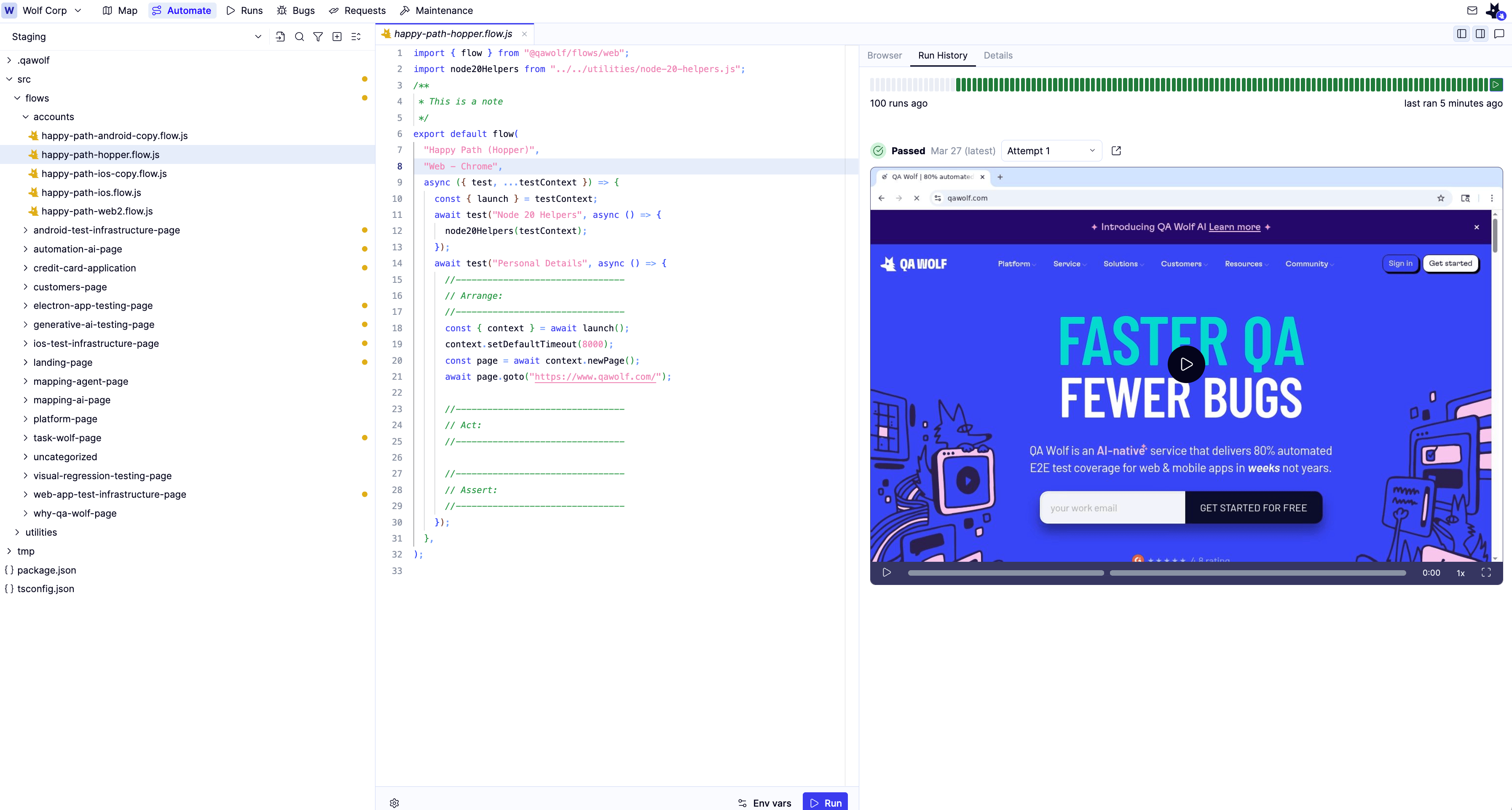 Automate Run History 1