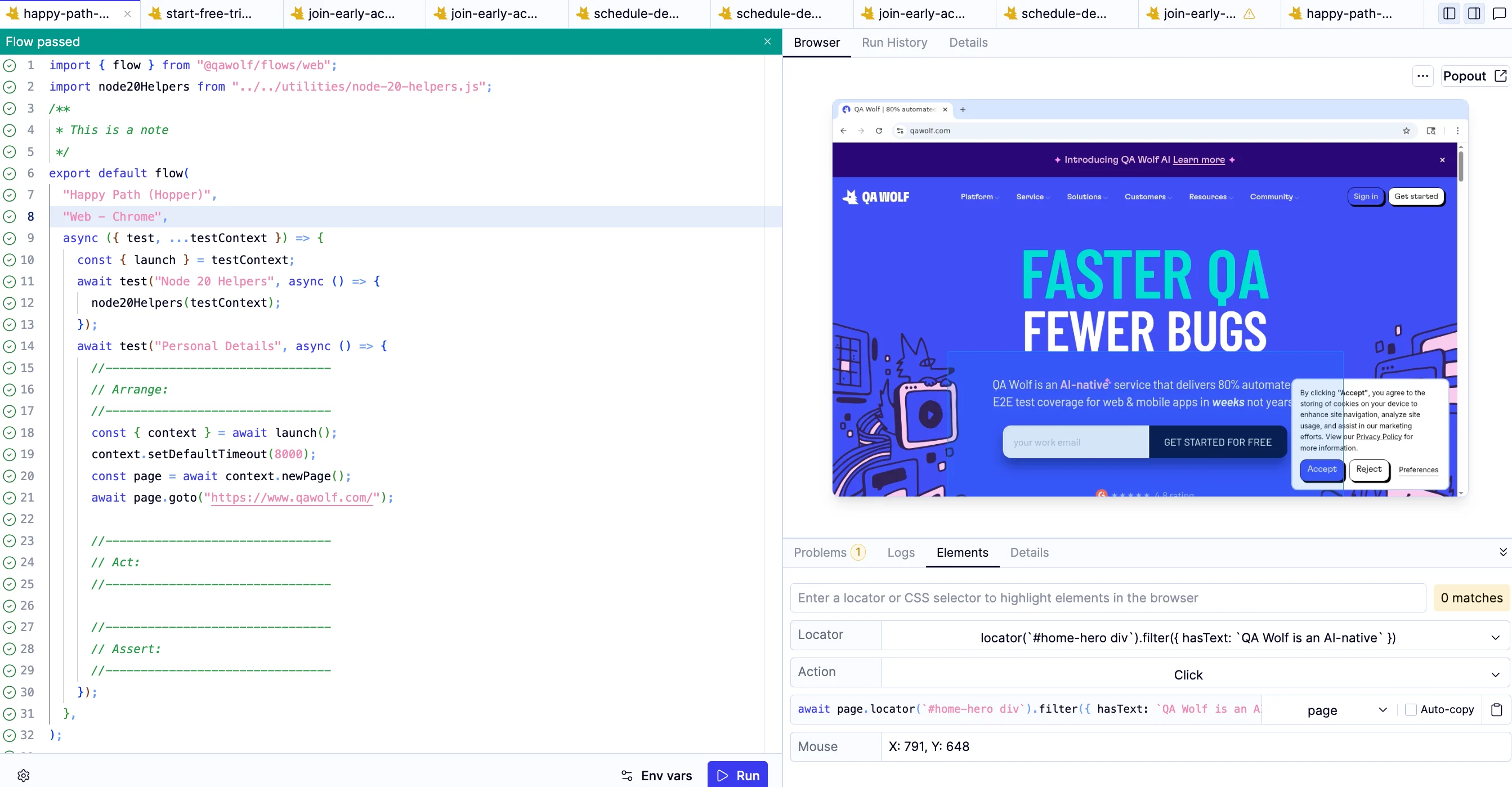 Automate Browser Element