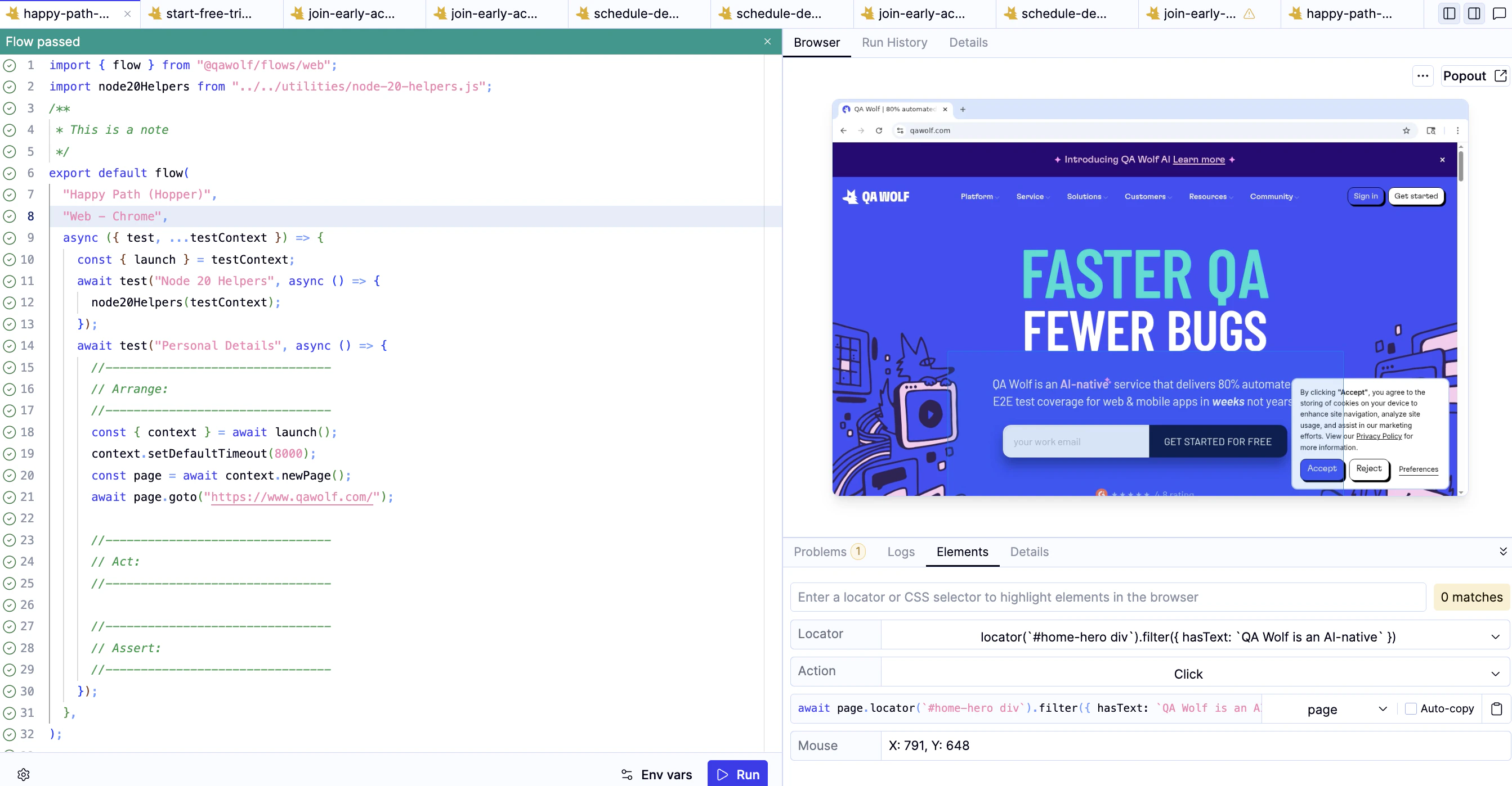 Automate Browser Element