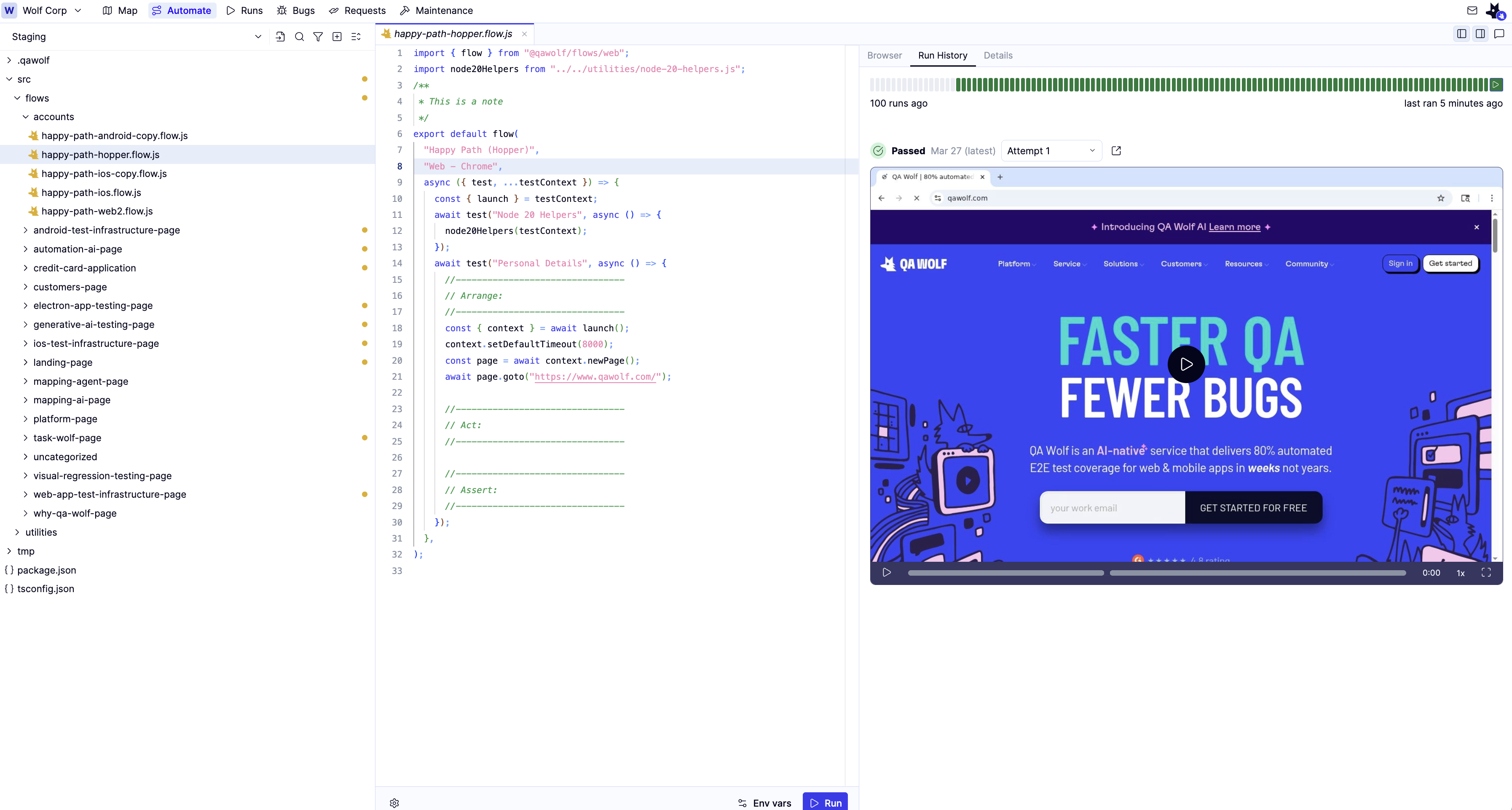 Automate Run History 1