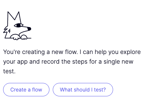 The AI chat panel in flow mode