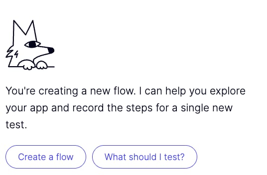 The AI chat panel in flow mode