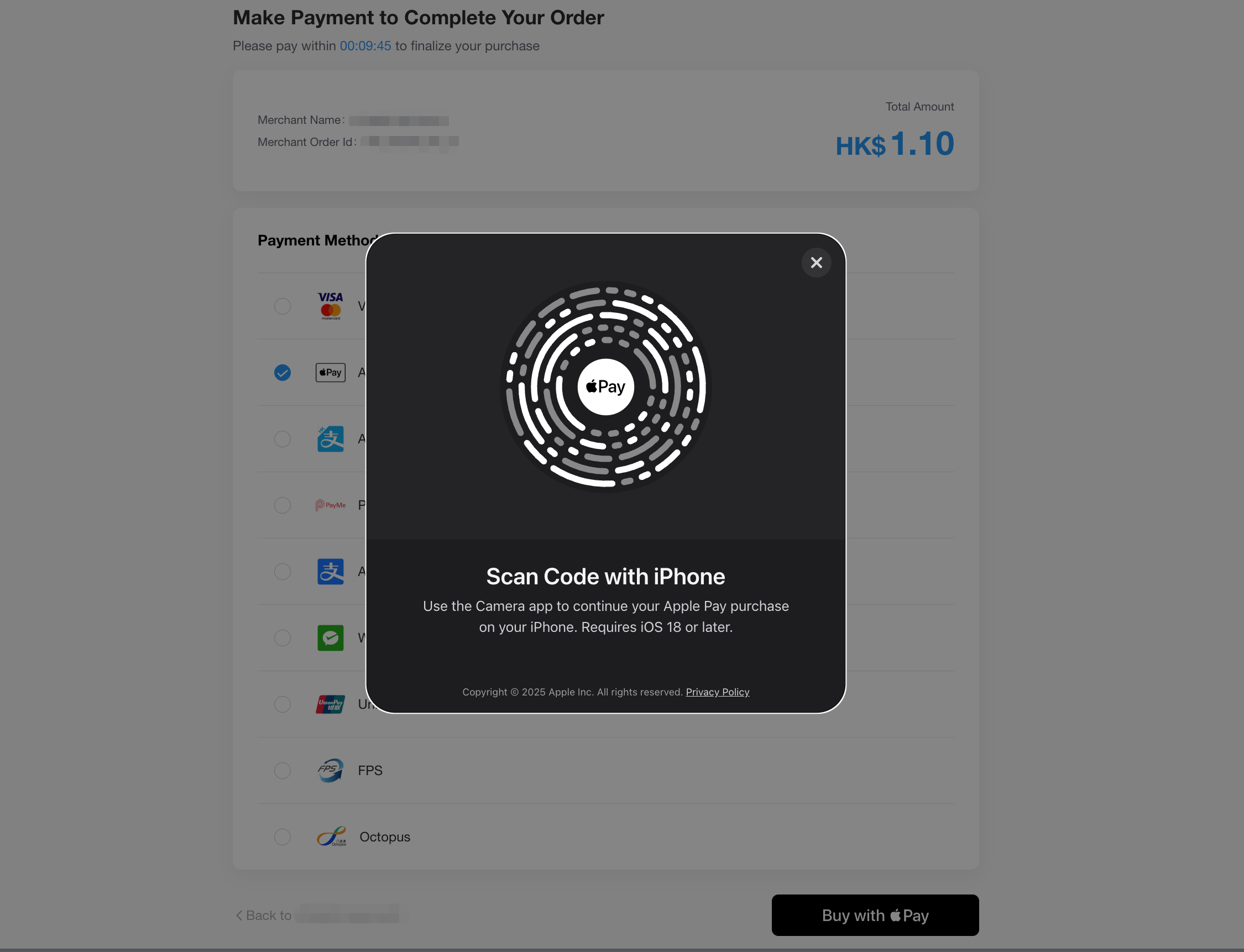 Applepay Qrcode