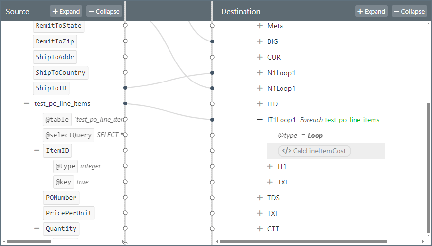 Adding a code script element to IT1Loop1