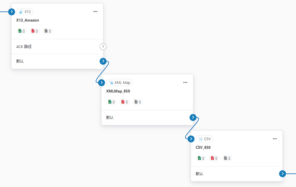 Full flow with X12, XML Map, and CSV connectors