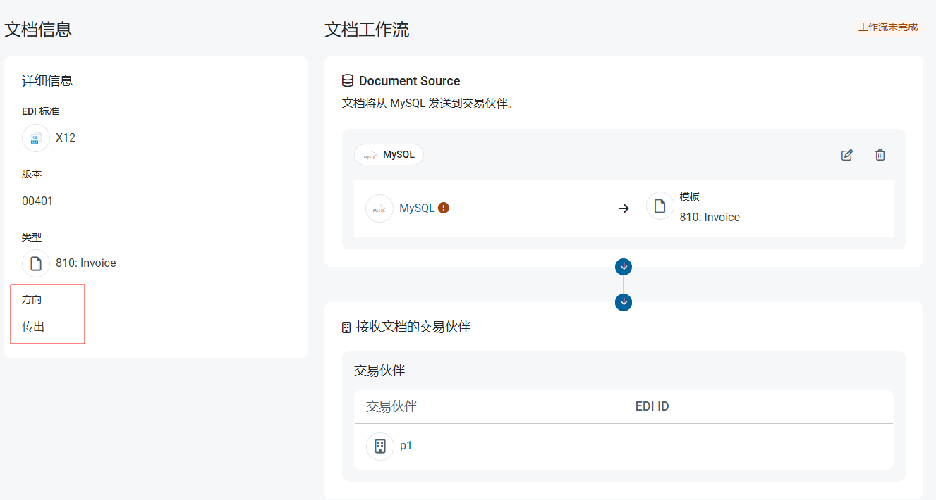 Document workflow page