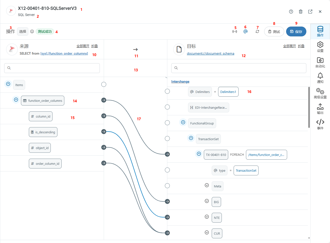 Annotated outgoing document mapping