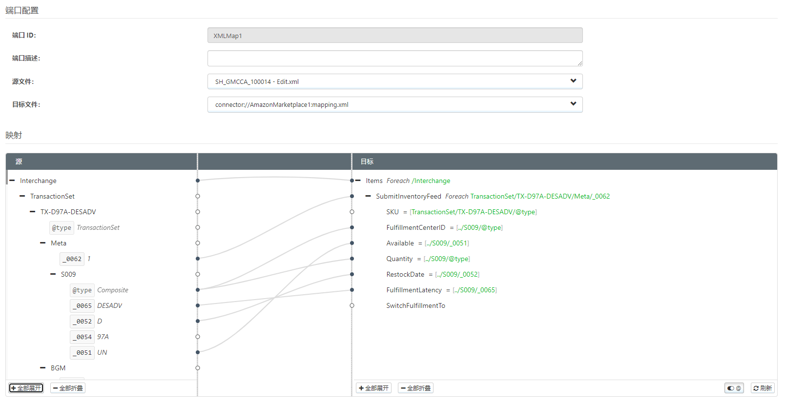 Amazon Marketplace Update Inventory XML Mapping