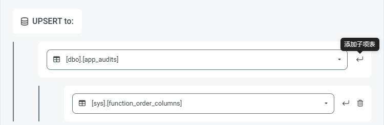 Selecting a child table in the mapping
