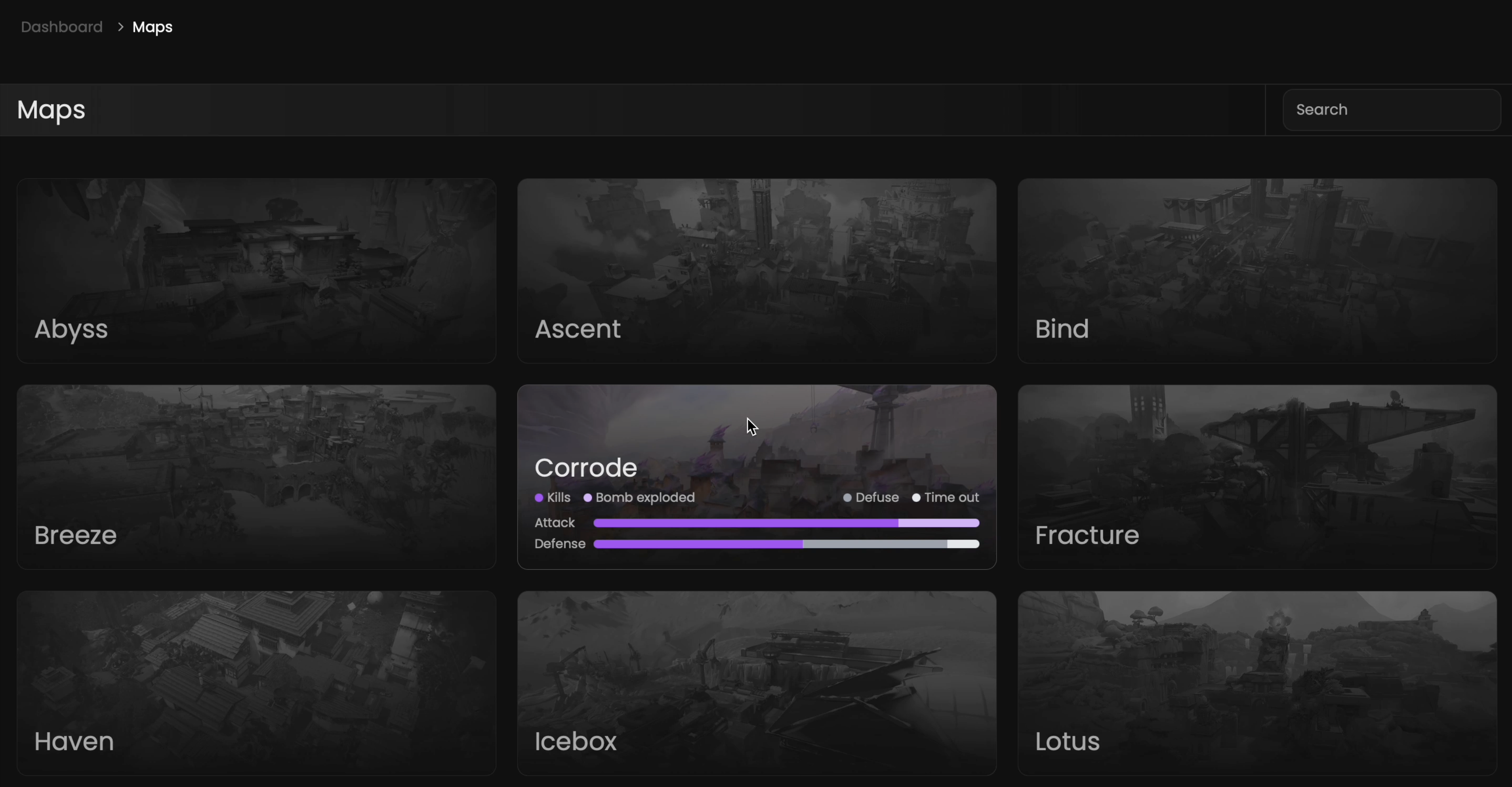 Maps list