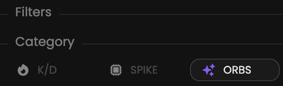 Map minimap ORBs filters