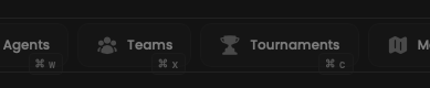 Matches list filters