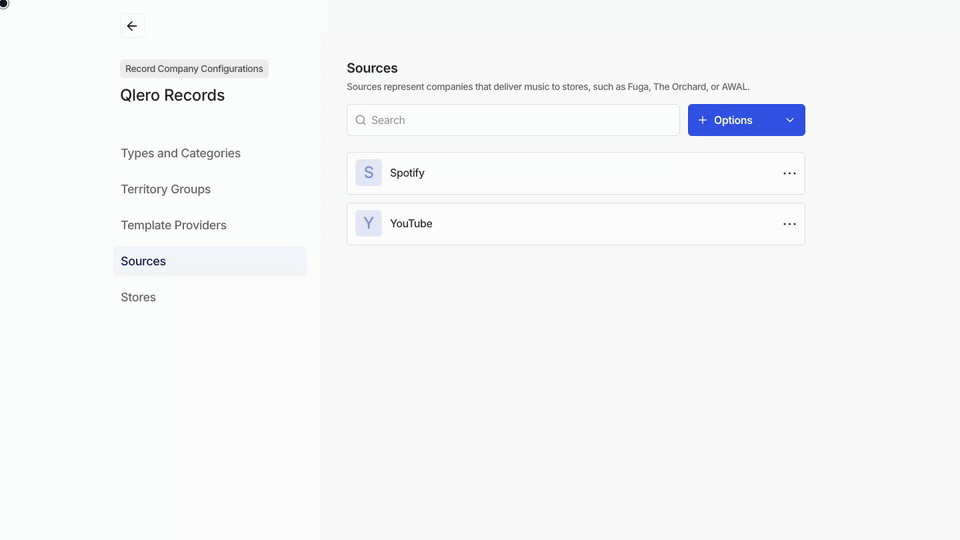 Create a FUGA source for sales file processing.