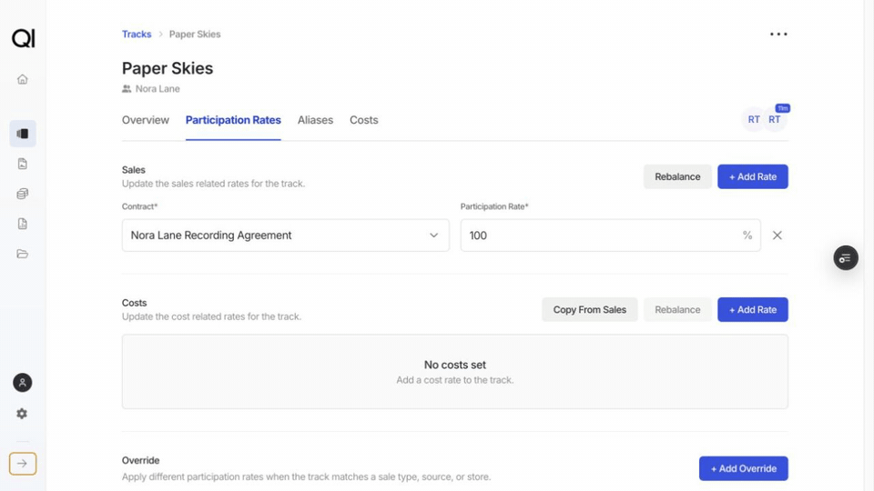 Adding a store participation override