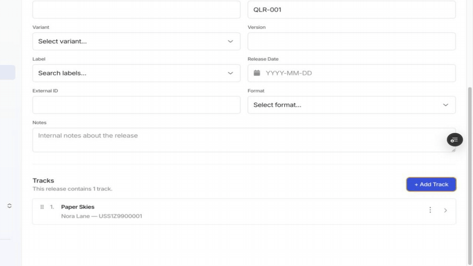 Add multiple tracks and set their release order