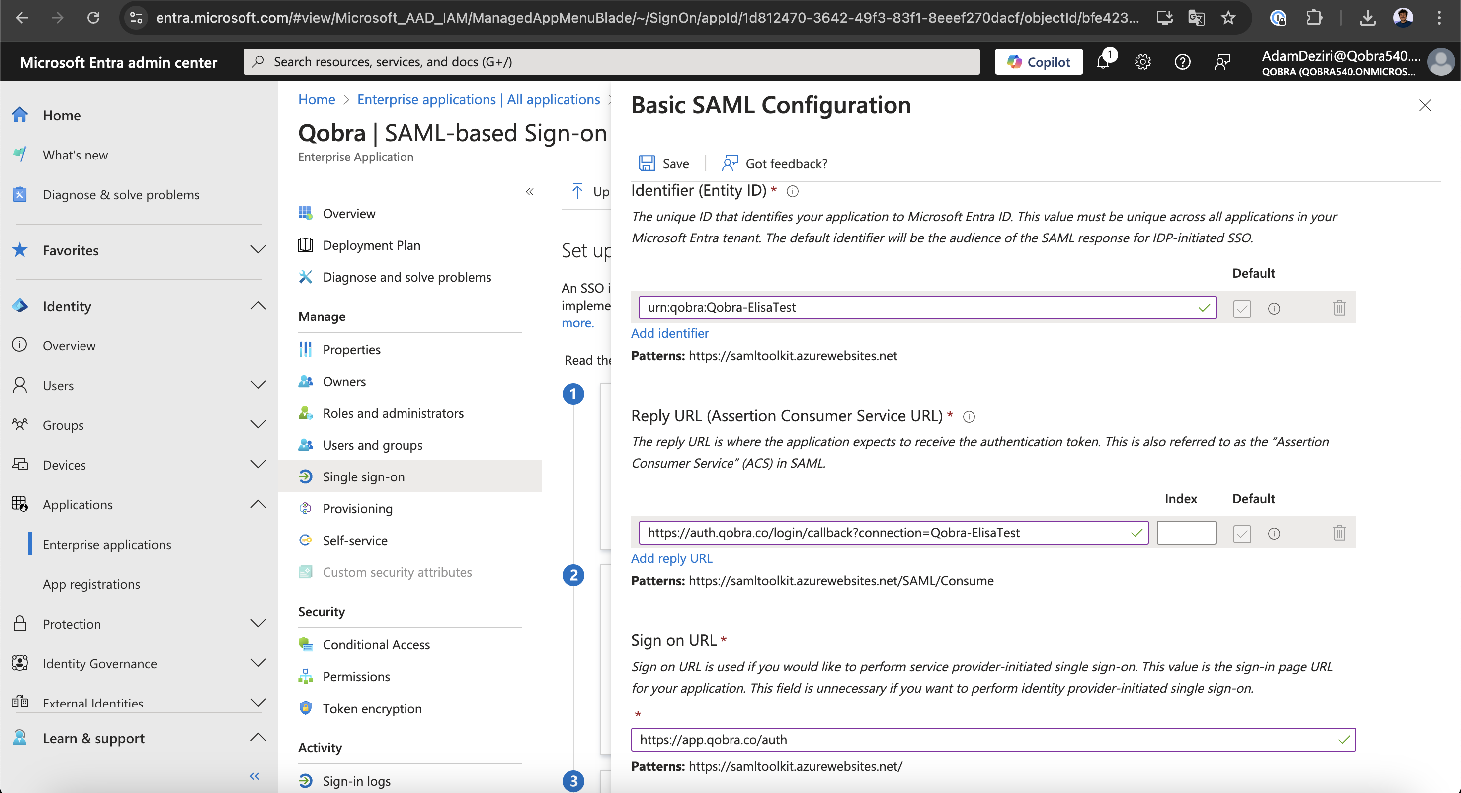 Fill SAML data