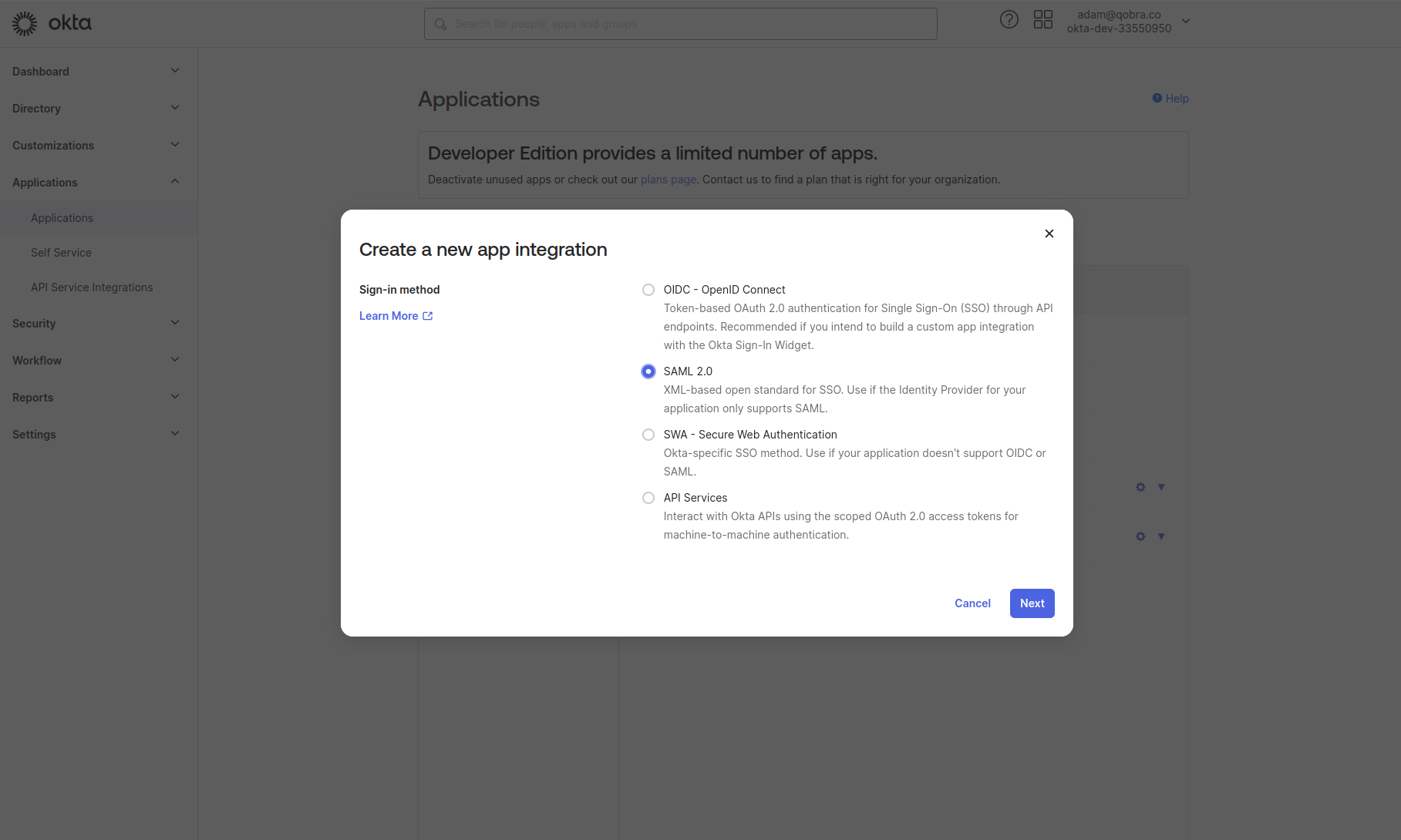 New app integration