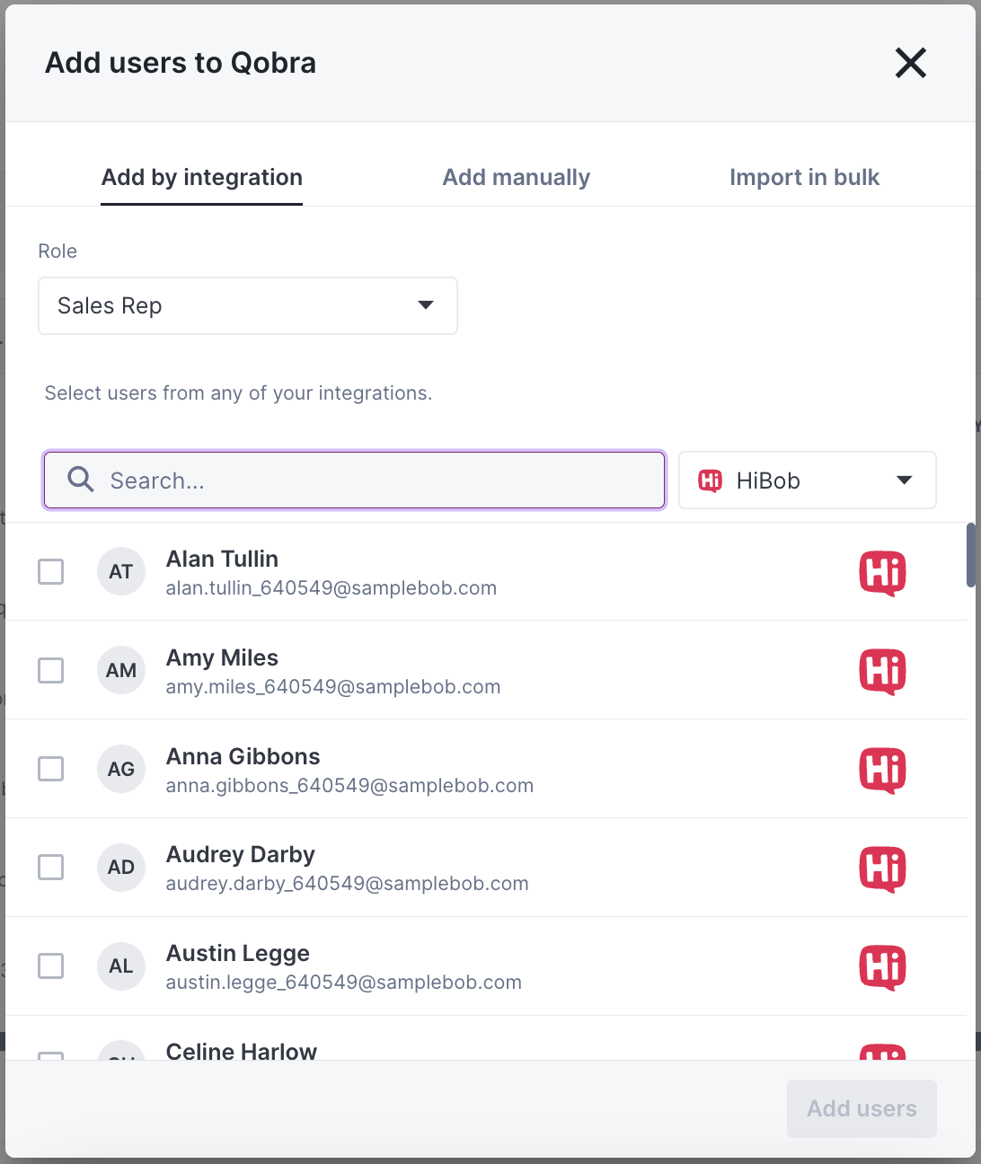 Import user from HRIS