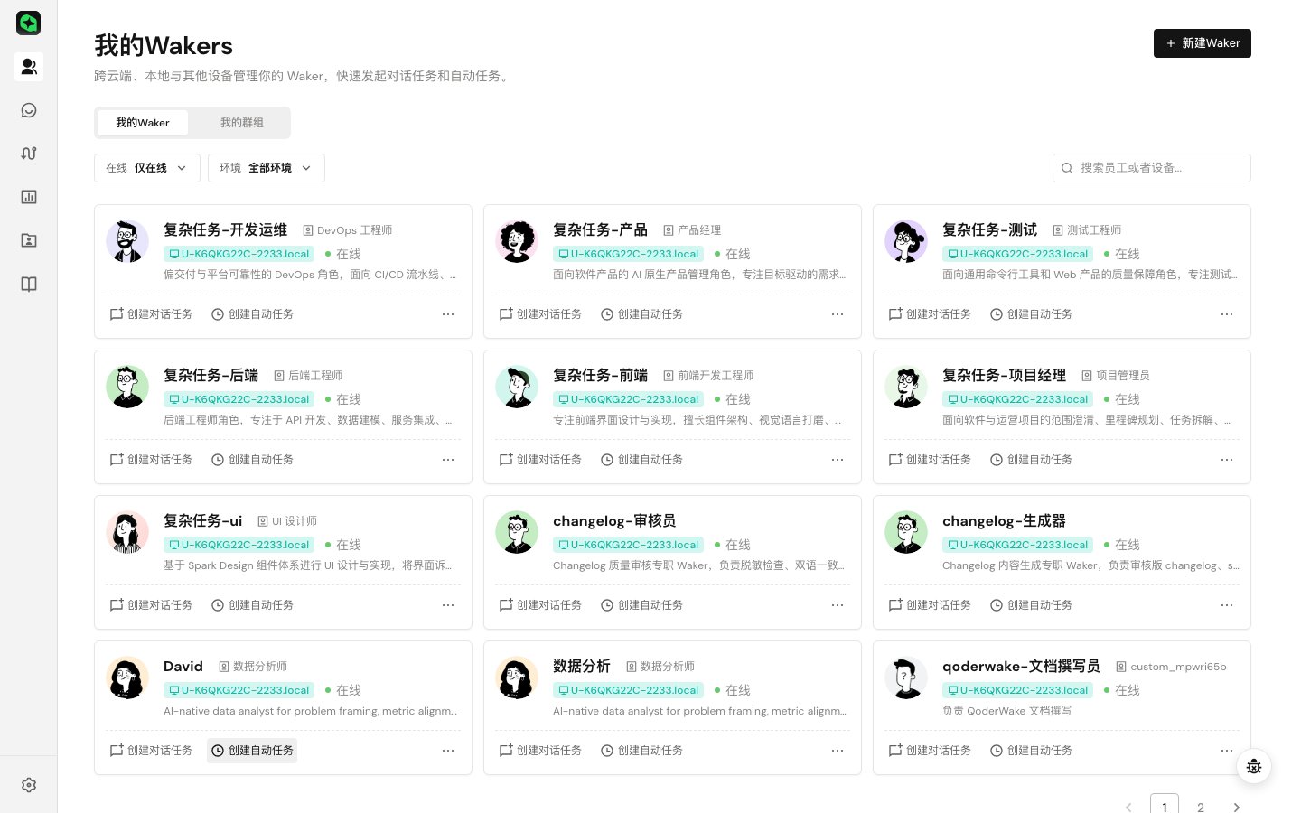 Waker 管理列表