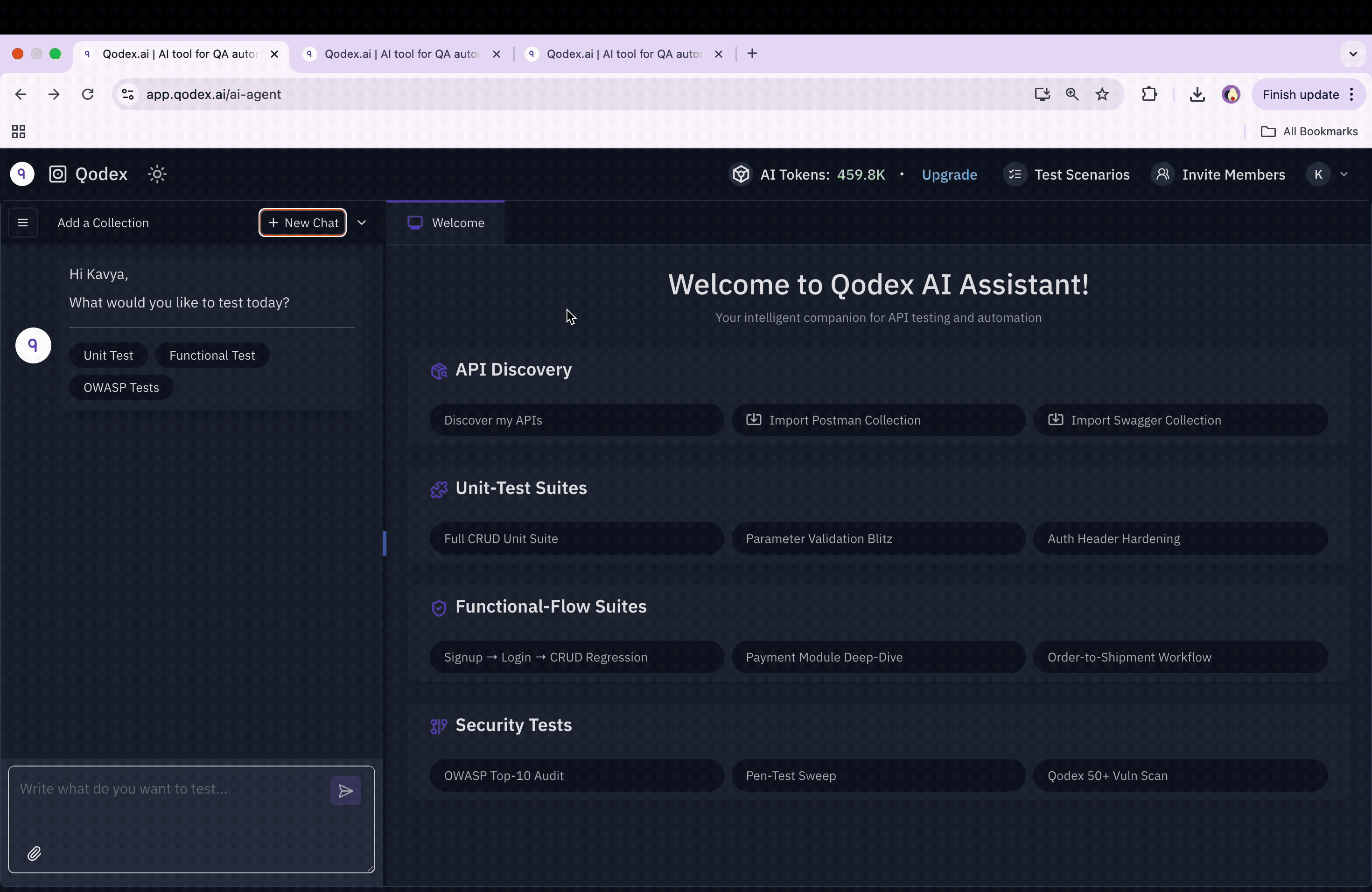 Qodex collection import flow for adding a Postman collection
