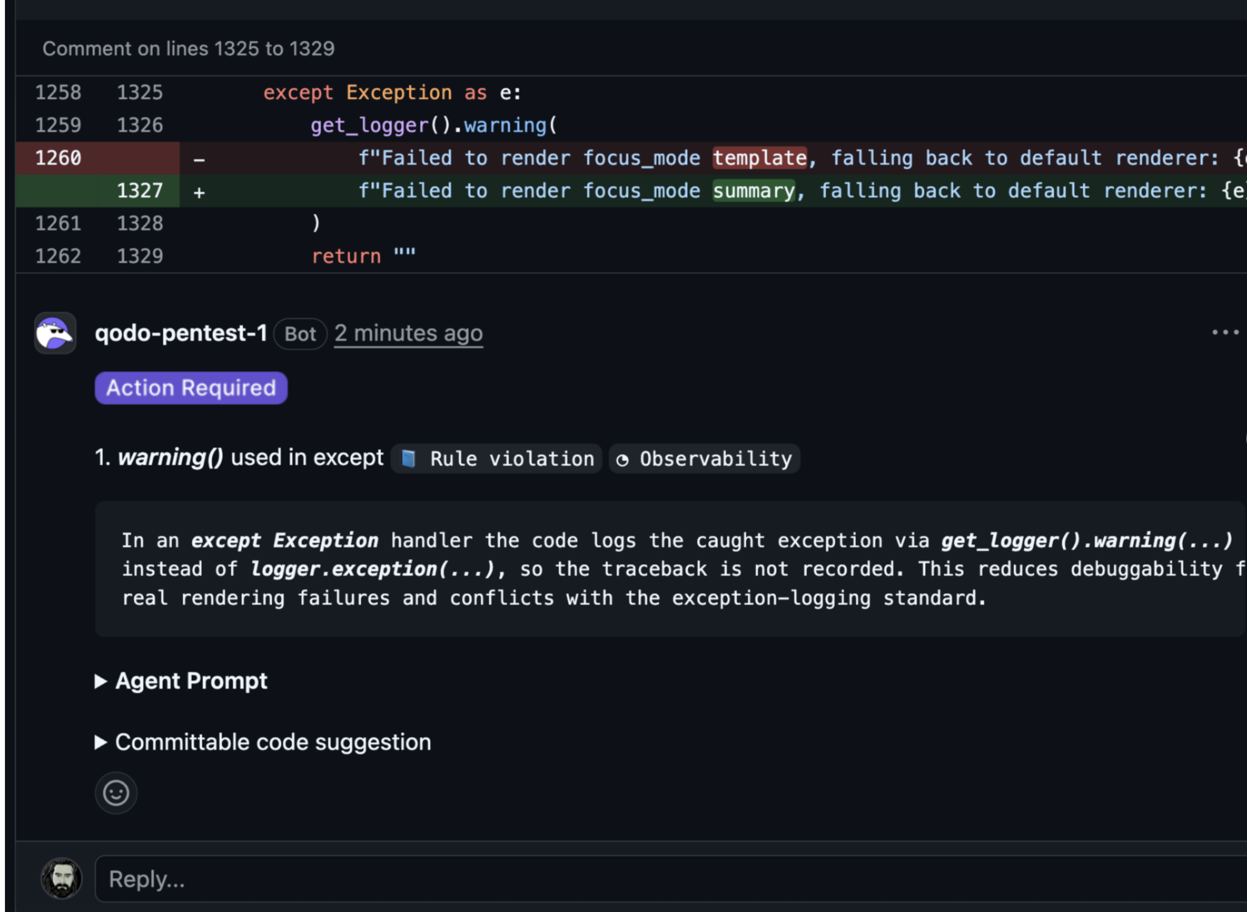 Commit code fixes directly in the pull request - Qodo Documentation