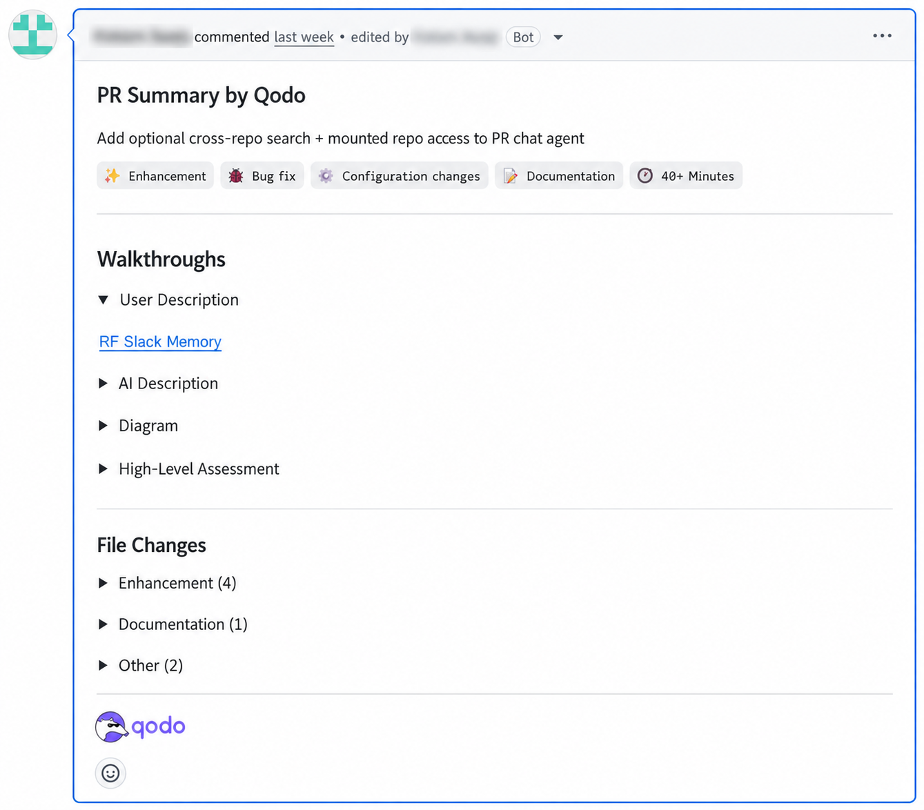 Generate a PR summary - Qodo Documentation