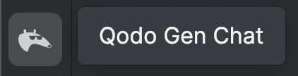 VS Code sidebar showing the Qodo Gen label and icon