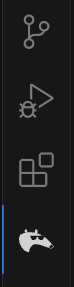VS Code Activity Bar showing the Qodo Gen icon after installation