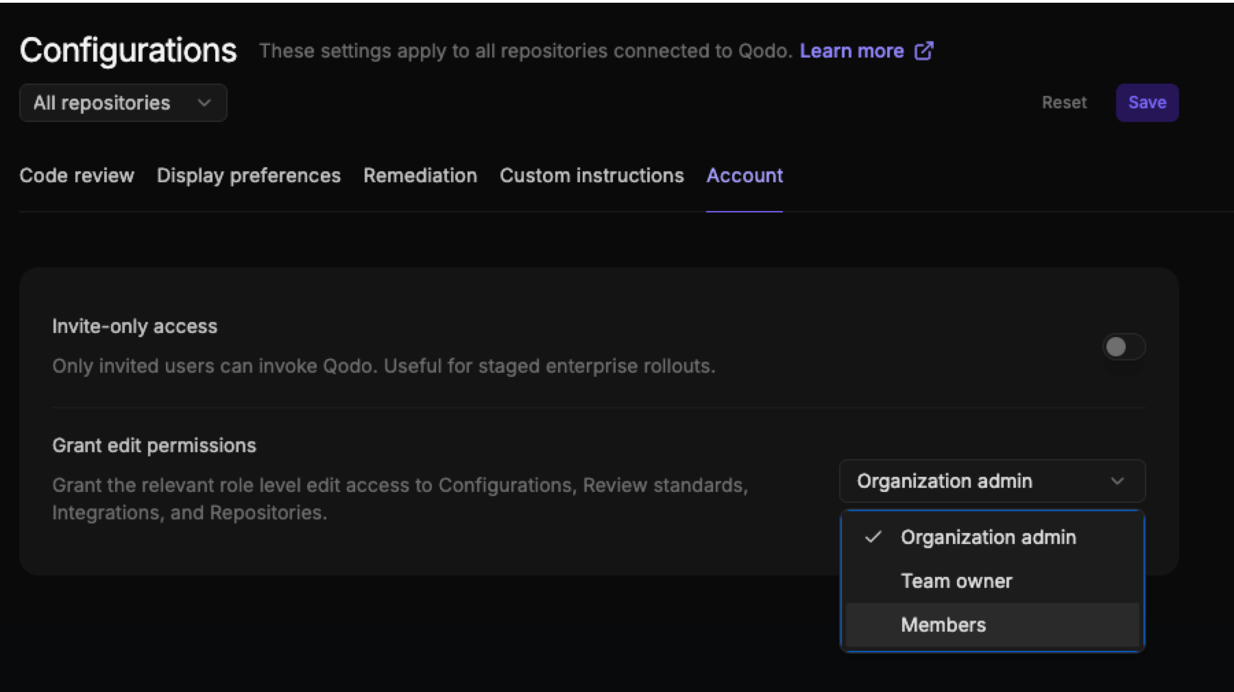 Grant edit permissions
