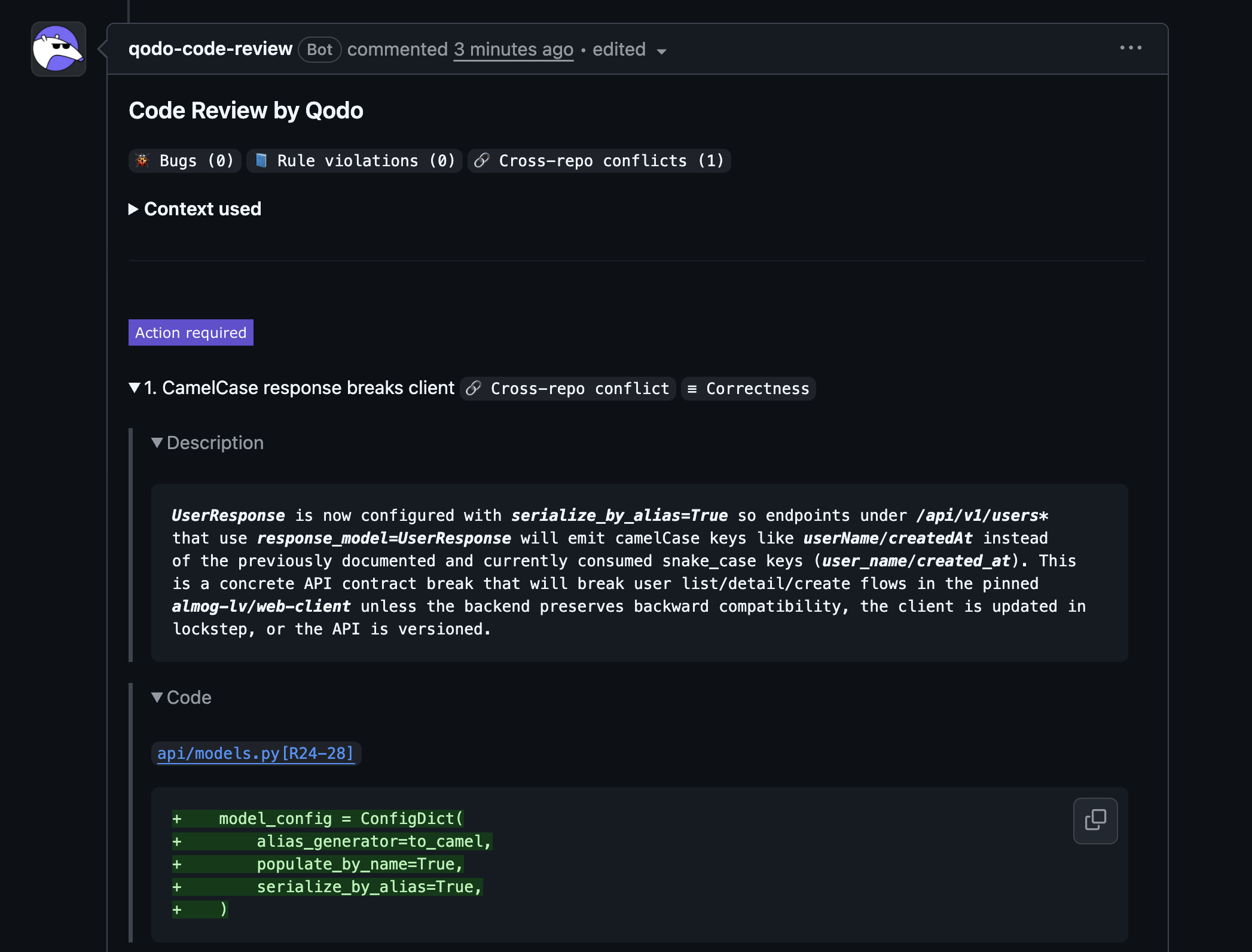 Cross-repository code review - Qodo Documentation