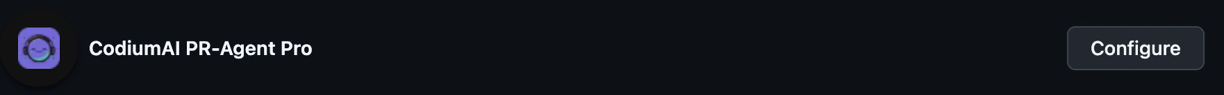 GitHub Apps list with Configure button for Qodo app