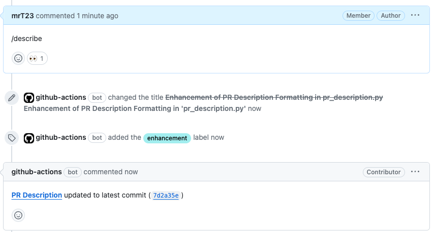 Describe - Qodo Documentation