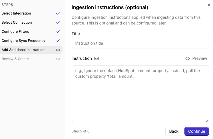 Data source–level instructions in the Qontext app