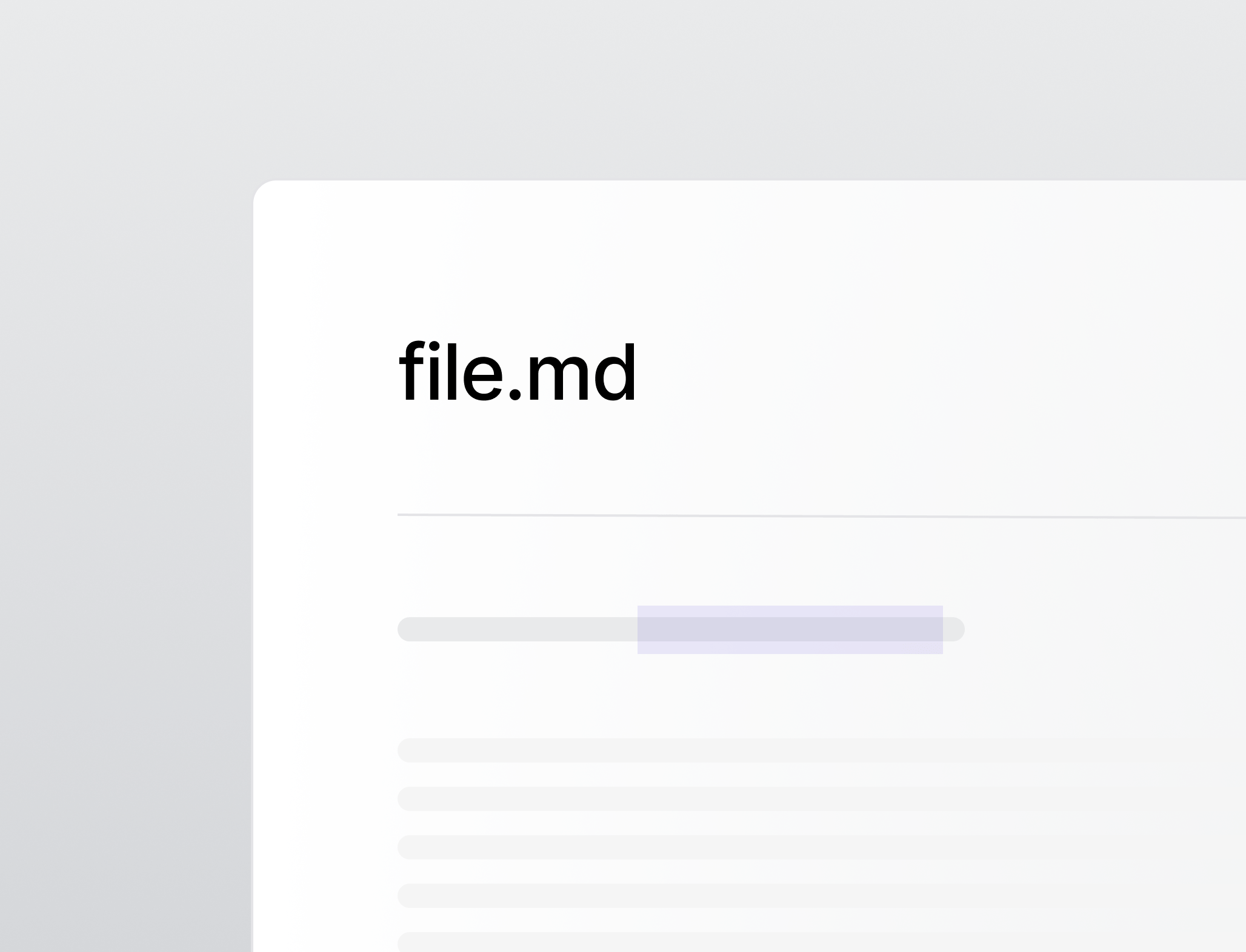 Editing a markdown file in the file editor