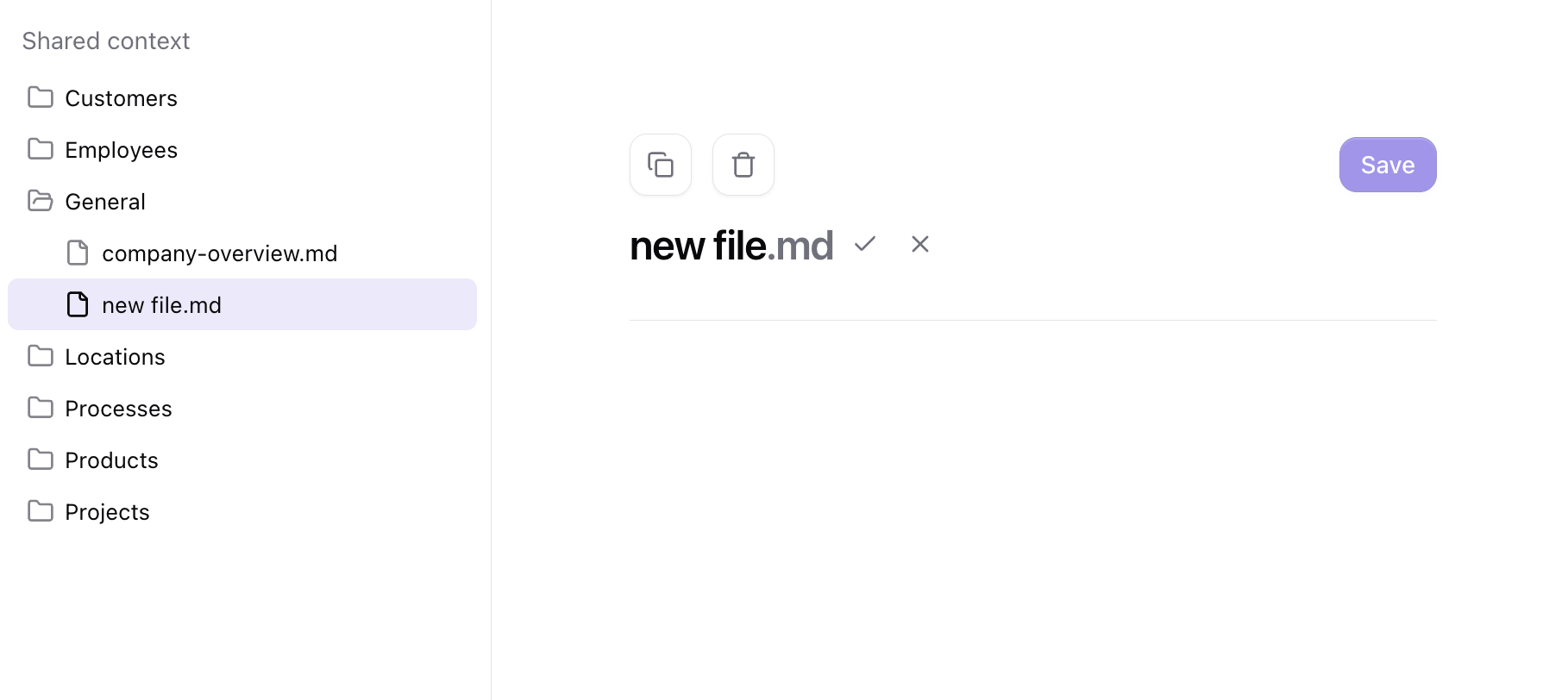 Qontext New File Creation Qontext New File Creation