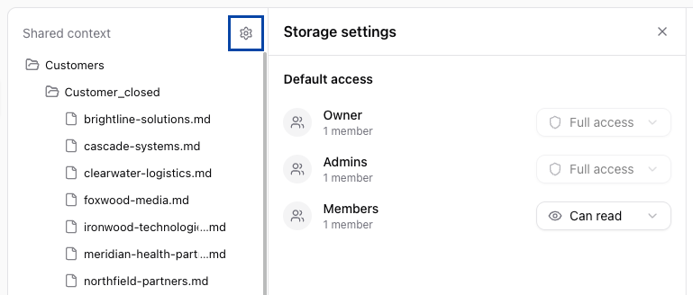 Context Repository Settings