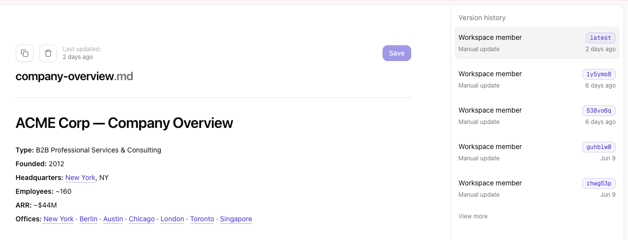 Qontext Version History