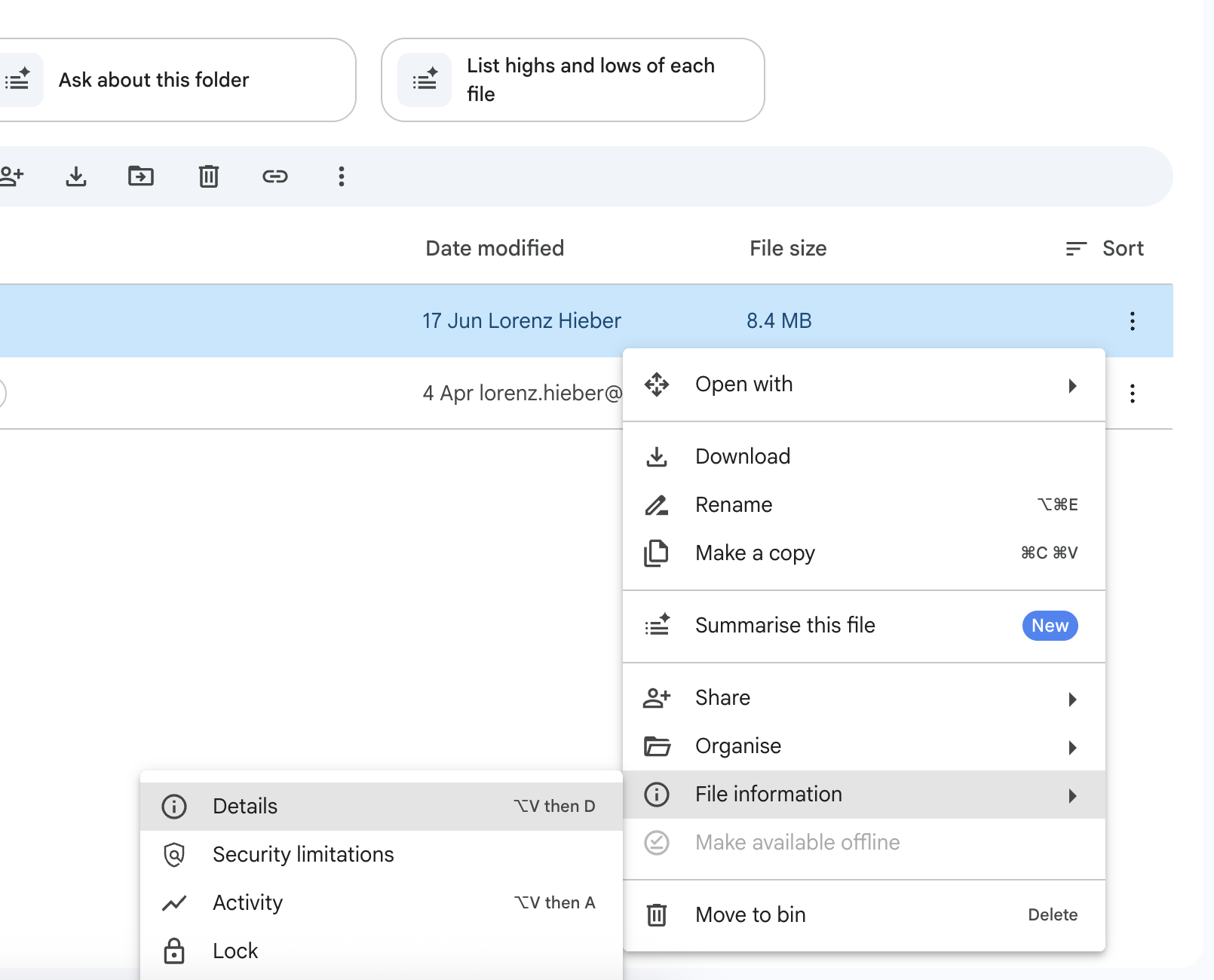 Main dashboard interface