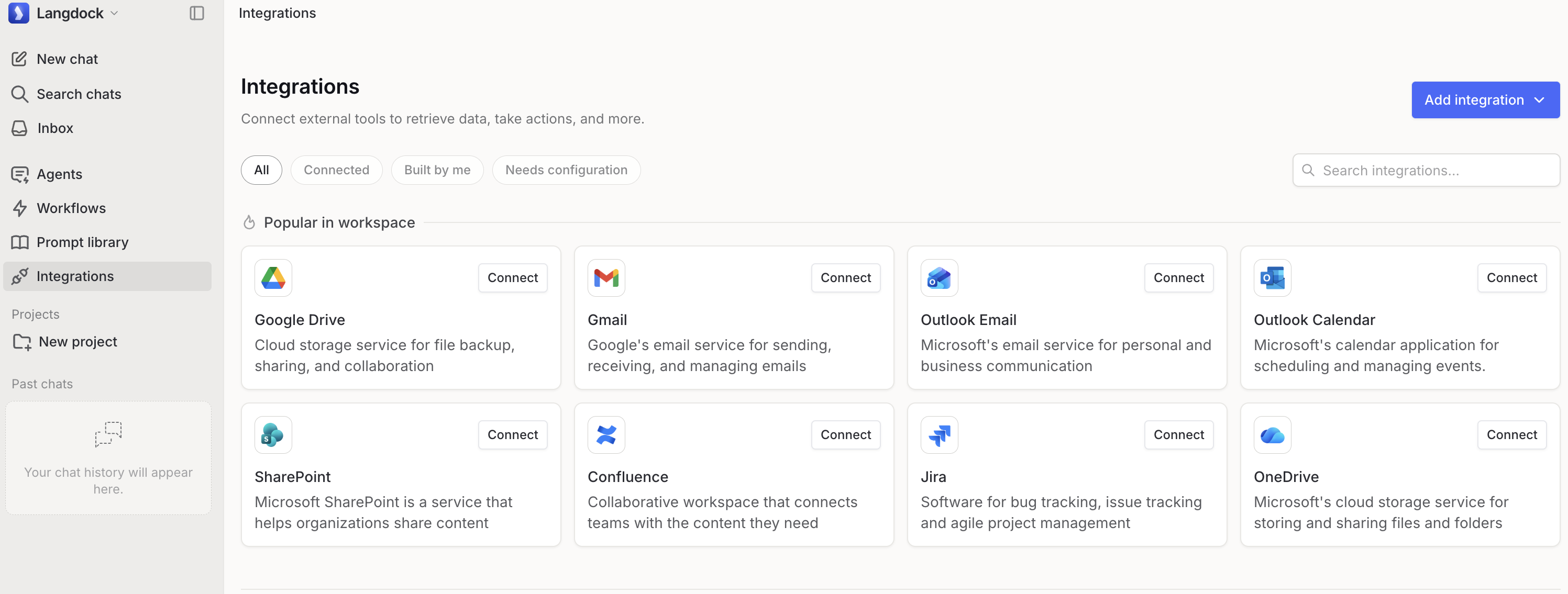 Langdock add integration