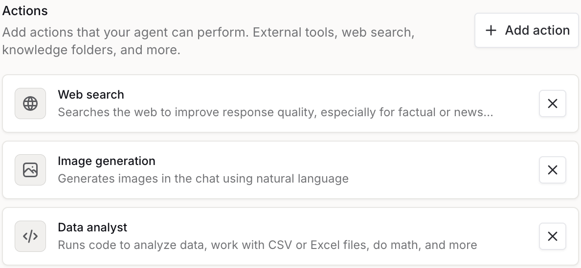Add Qontext retrieval tool as action to agent