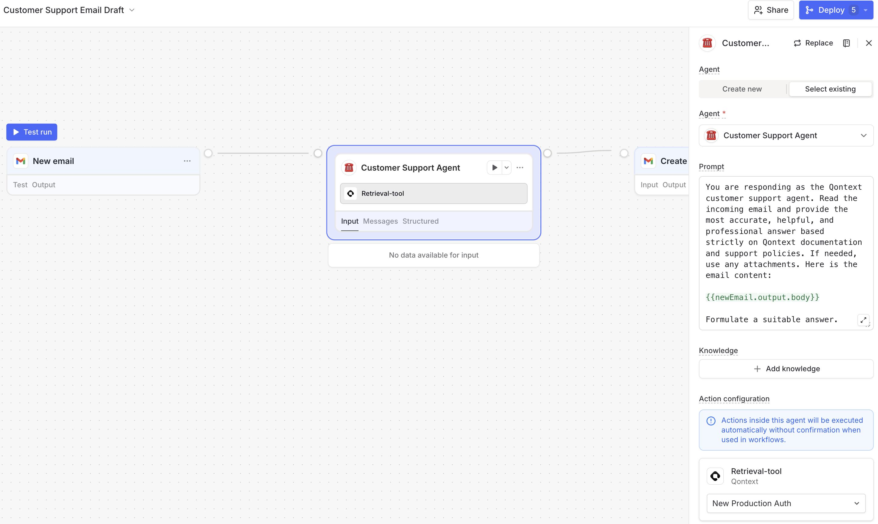 Langdock workflow connection