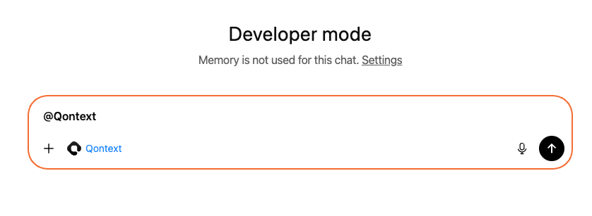 Using @qontext in ChatGPT