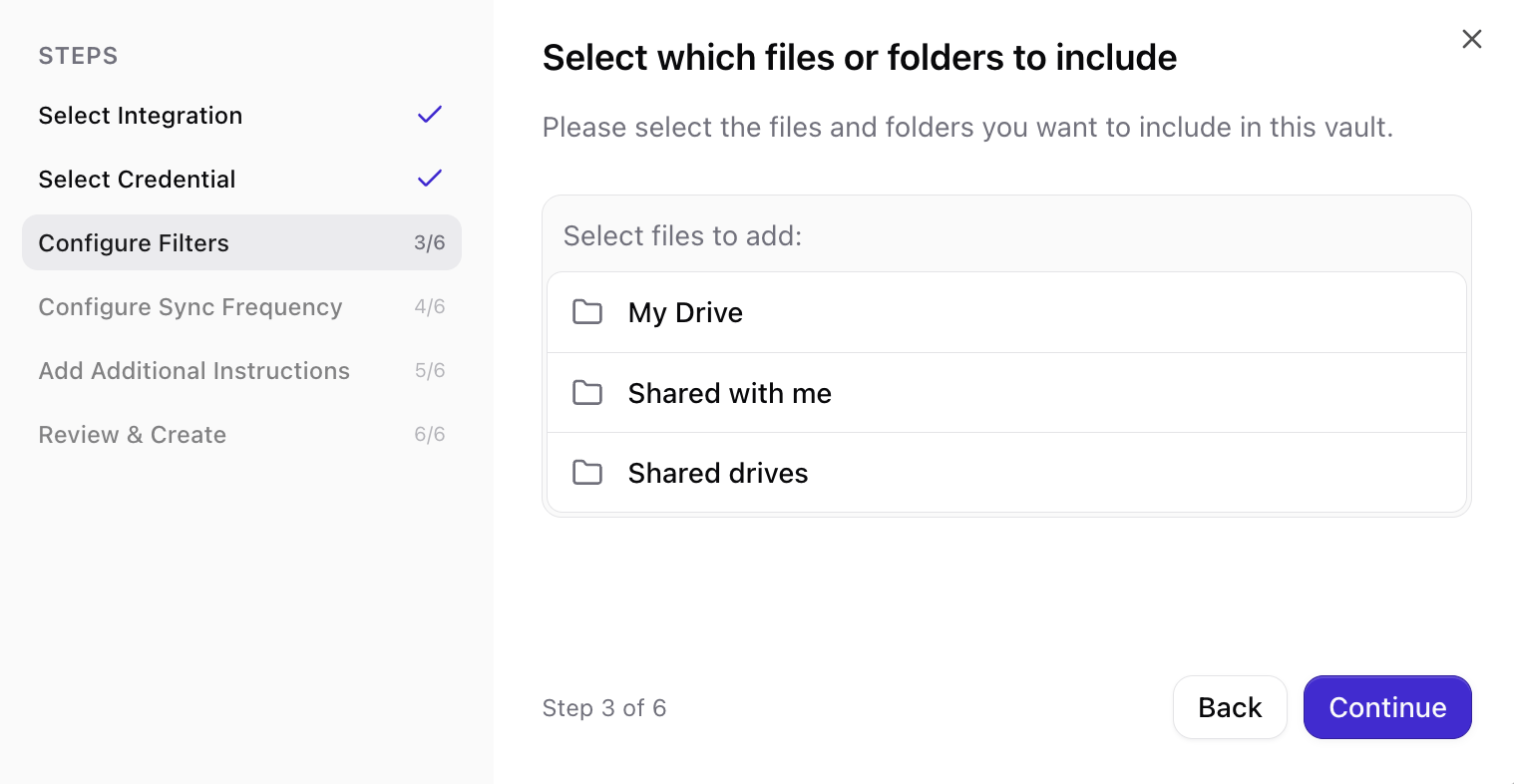 Google Drive filters