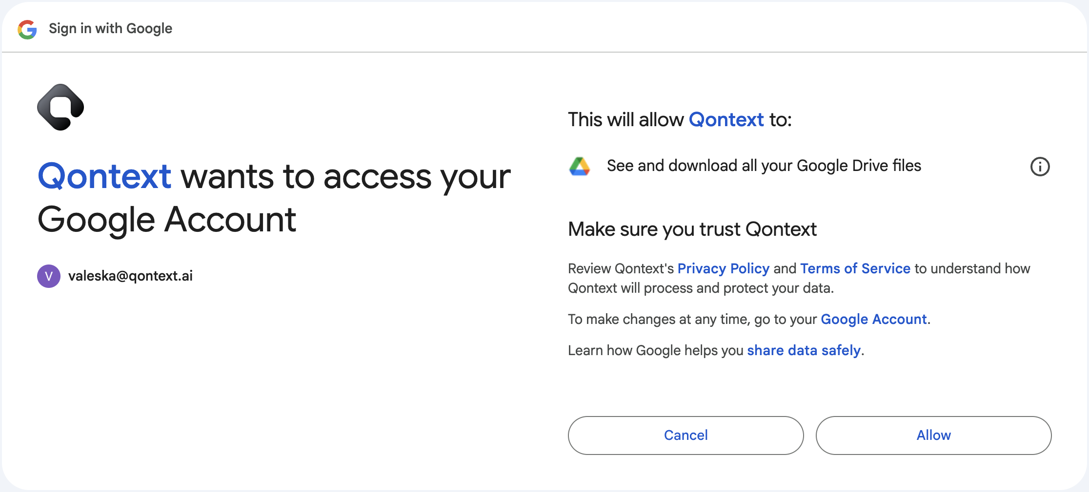 Google account access
