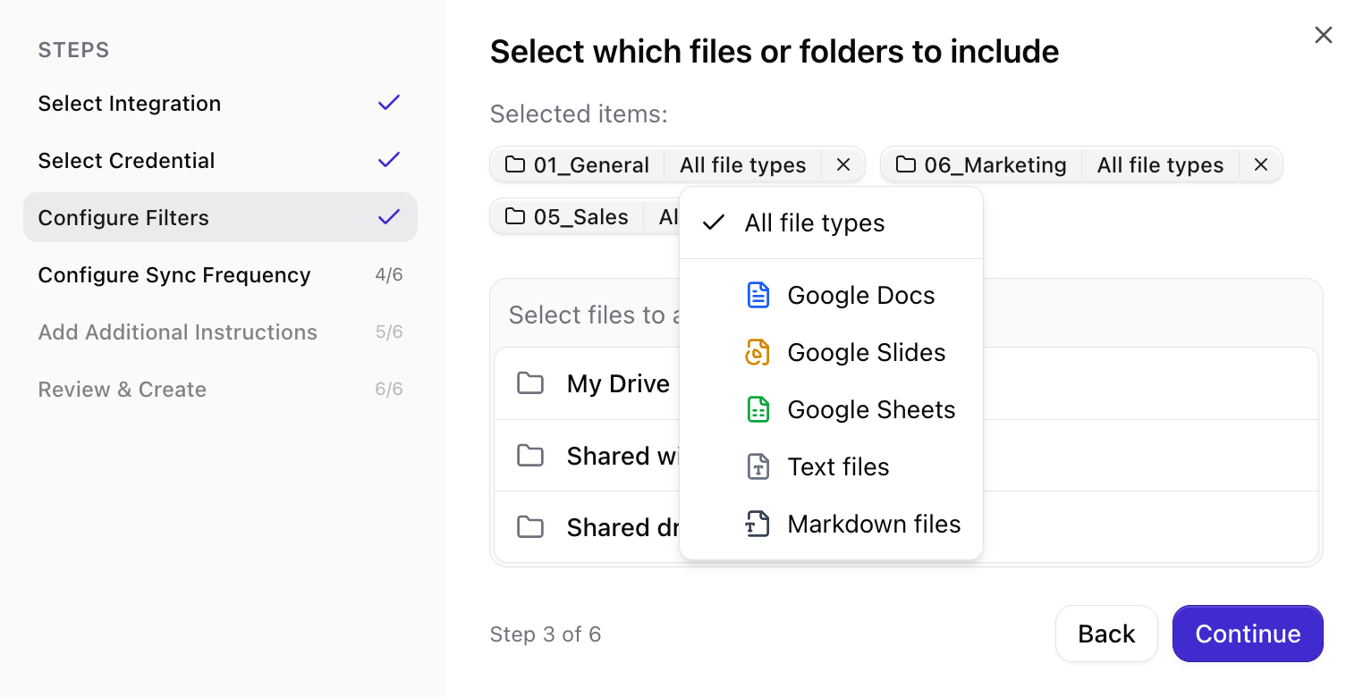 Google Drive file types