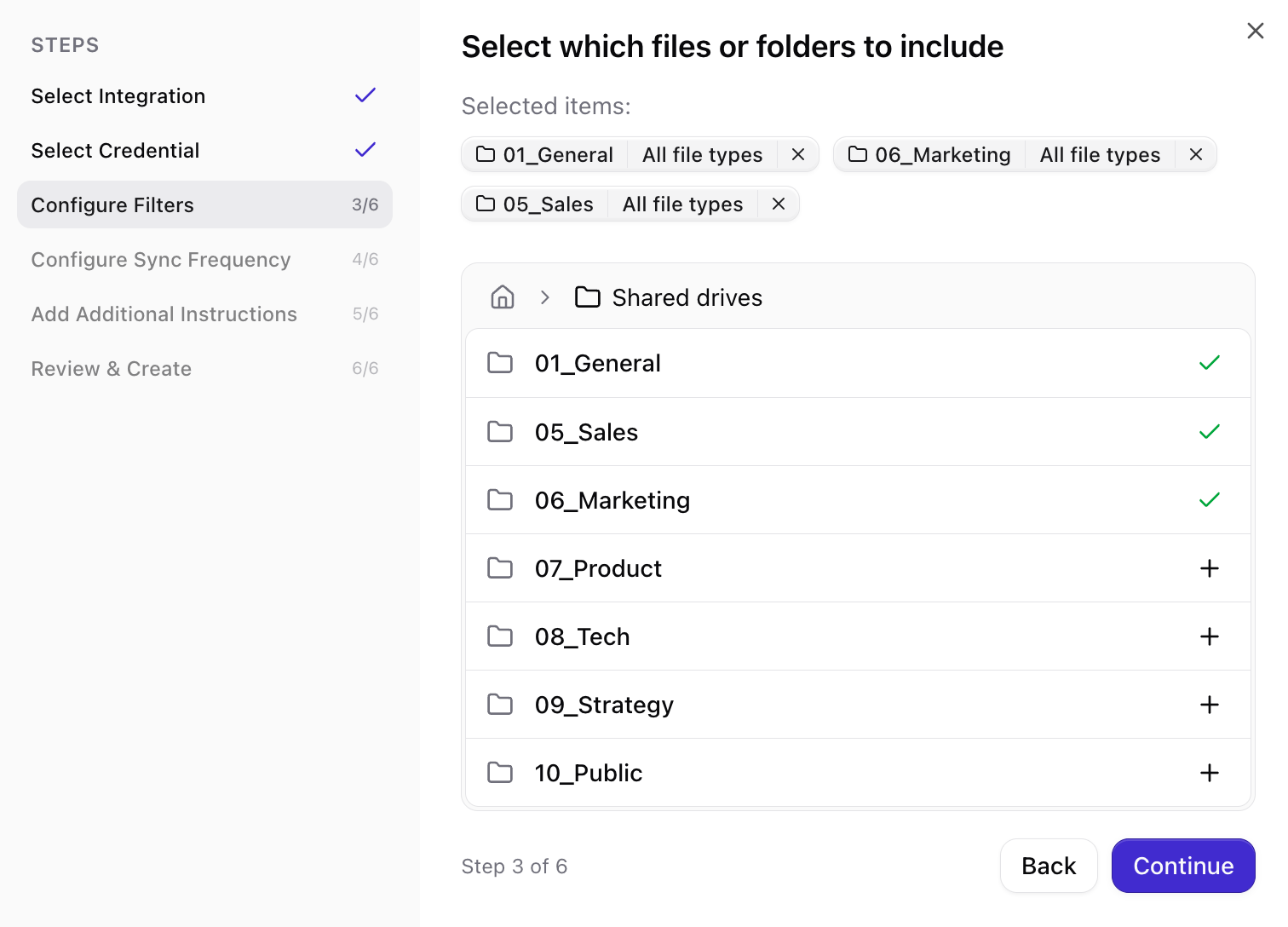 Google Drive folders